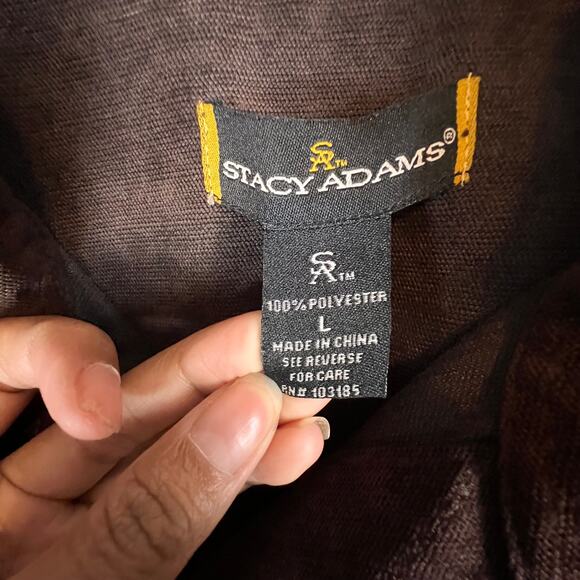 Stacy Adams Men's Shirt Size Large Button Down Casual Wear Brown - Picture 6 of 7